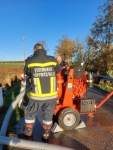 Unterstützung der Straßenmeisterei mittels Großpumpe