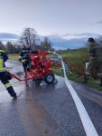 Unterstützung der Straßenmeisterei mittels Großpumpe