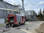 Branddienstübung im Pelletswerk