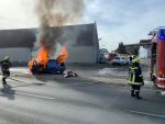 Fahrzeugbrand im Ortsgebiet von Göpfritz/Wild