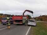 Bild der Verwüstung nach Verkehrsunfall auf der LB2