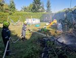 Brand Holzstoß in Göpfritz/Wild