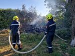 Brand Holzstoß in Göpfritz/Wild